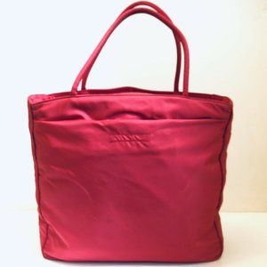 🔥SOLD🔥Authentic PRADA Red Nylon Tote Hand Bag Purse, Made in Italy